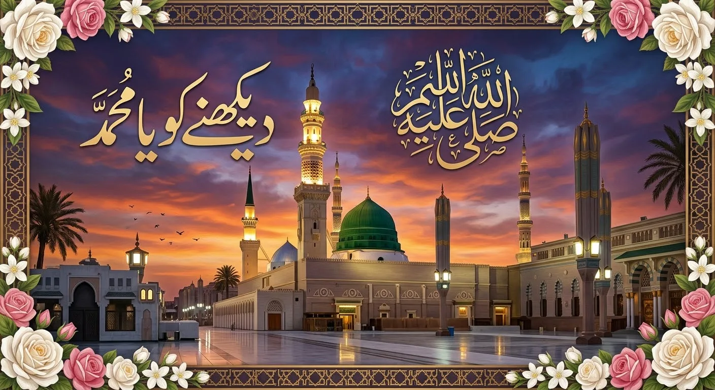 Dekhne Ko Ya Muhammad Lyrics | Urdu Naat with English Translation